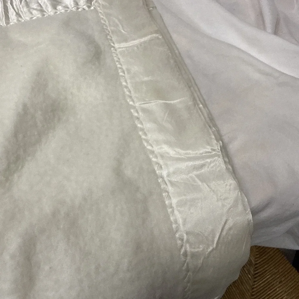 Vintage Quiltex Beatrix Potter Peter Rabbit Embroidered Satin Edge Baby Blanket